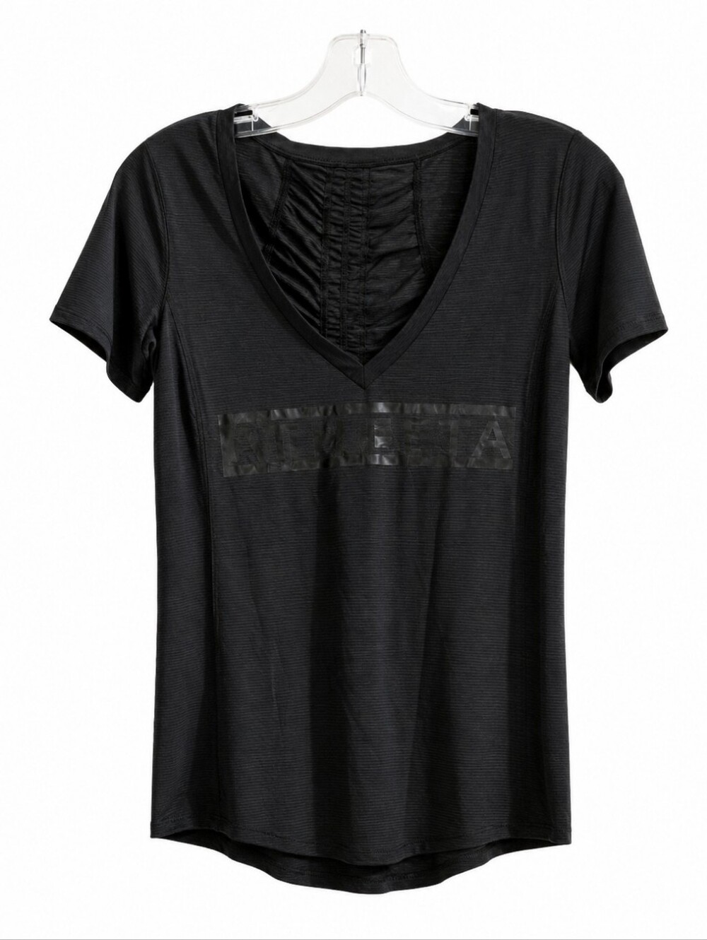 Lululemon Runner Up Tee Women’s 8 Black Athletic Running Yoga Workout Top